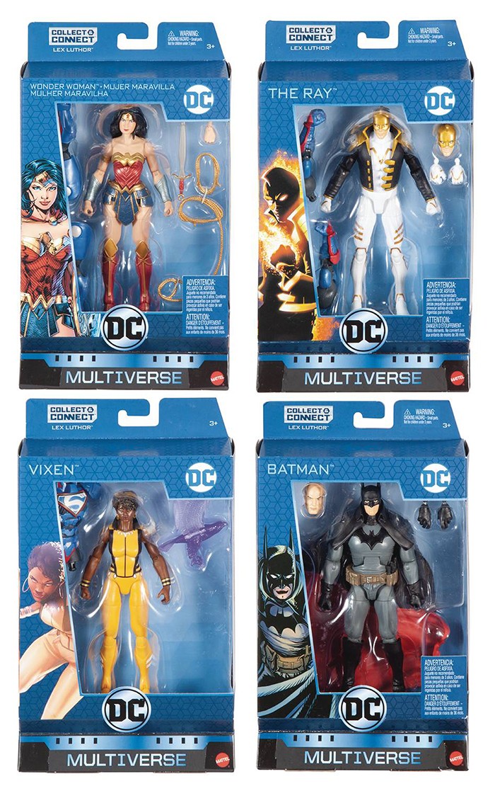 DC Comics Multiverse 6 Inch Lex Luthor Series - Set of 4 (BAF Lex