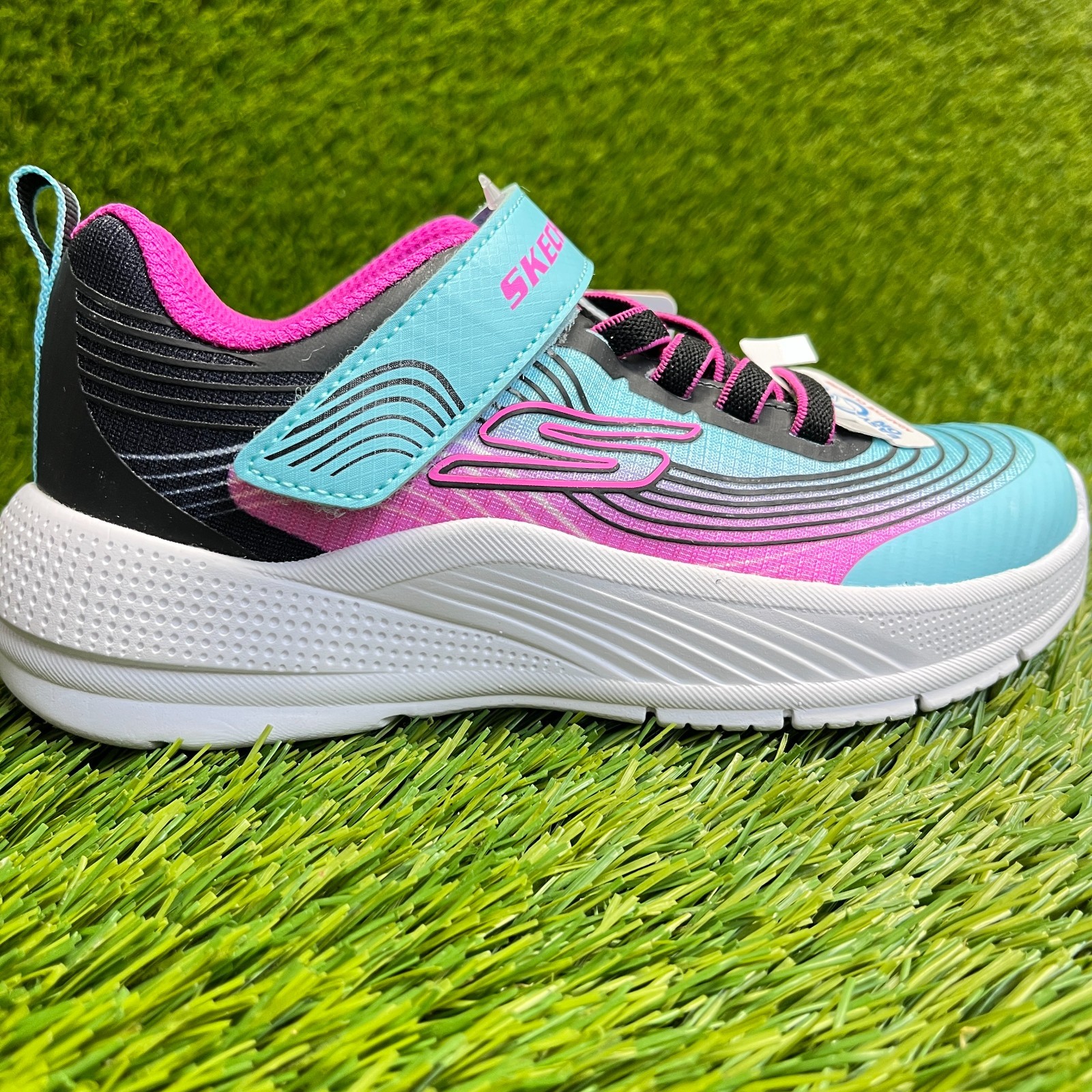 Skechers Microspec Advance Girls Size 13C Blue Purple Runnin