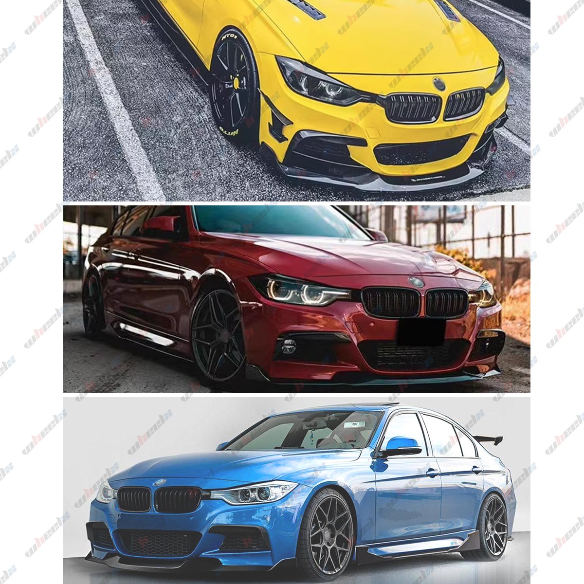 For 2012-18 BMW F30 F31 M Sport Carbon Fiber MAD Style Front Bumper Lip Splitter