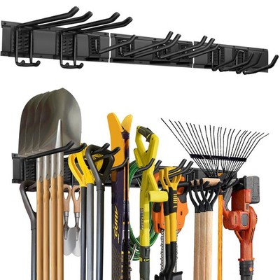 48 Inch Wall Mount Garden Tool Organizer Storage Rack for Yard Tools Chair Rake