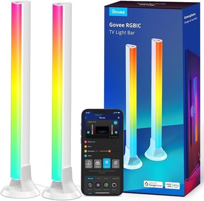 GOVEE H6046 Smart RGBIC TV Light Bars Hintergrundbeleuchtung für 45-70'' TV (weiß) A Z72
