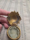 Vintage gold tone ornate jewelry or trinket box floral design with fabric lining — photo 6