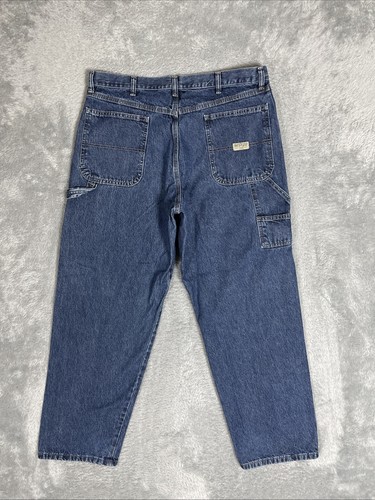 Wrangler Carpenter Jeans Herren 36x32* blau 100% Baumwolle Arbeitskleidung Werkzeugtaschen - Bild 2 von 9