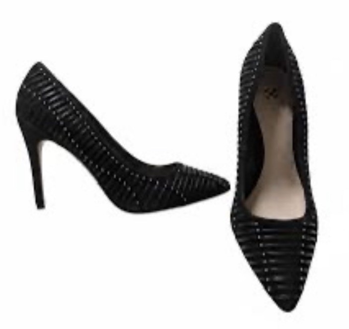 Vince Camuto Narissa Studded Black Borolo Heels Pumps Shoes Size 9