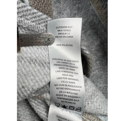 Eddie Bauer Mens Flannel Fleece Shirt Small Jacket Gray Plaid Button Front - Picture 6 of 6