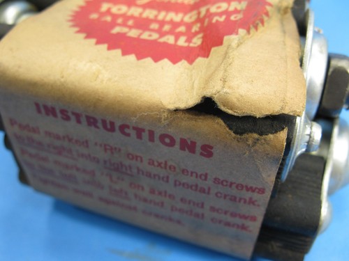 Vintage TORRINGTON Bike Bicycle Ball Bearing Pedals with Original Packaging - Picture 5 of 10
