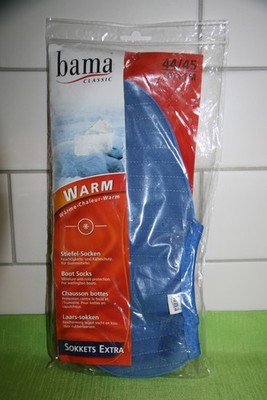 Bama Socken extra Stiefelsocken Gr. 44/45 Feuchtigkeits-Kälteschutz Gummistiefel