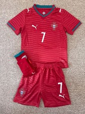 Portugal Ronaldo home kit World cup 2026 kids age 5-6yrs,Size 16-28*Age