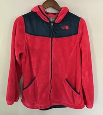 The North Face Girl s Oso Zip Up Hooded Jacket In Raspberry Pink Size XL