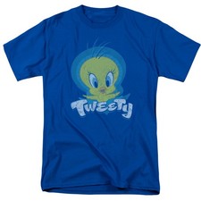 Image of Looney Tunes - Tweety Swirl - Adult Unisex Short Sleeve T-Shirt - Blue