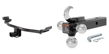 CURT Trailer Hitch Class 3 2in Receiver Multi-Ball Mount w/ Hook Tow Kit - 13240