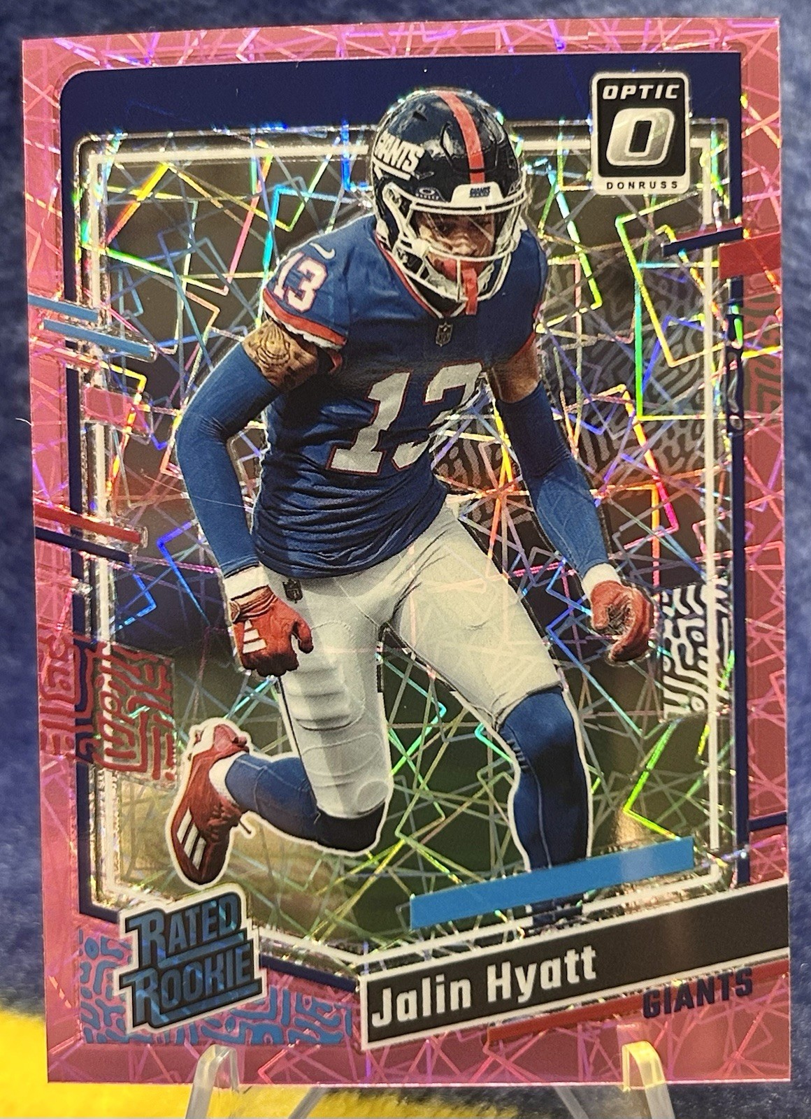JALIN HYATT 2023 OPTIC RATED ROOKIE PINK VELOCITY PRIZM RC /79 GIANTS #279
