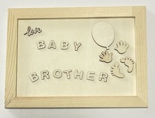 3D Baby Brother DIY Kit Unfinished Wood Cutouts Ready to Paint and Attach