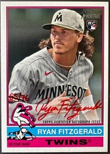 2025 Topps Heritage Baseball Ryan Fitzgerald Real One Red Ink Auto 65/76