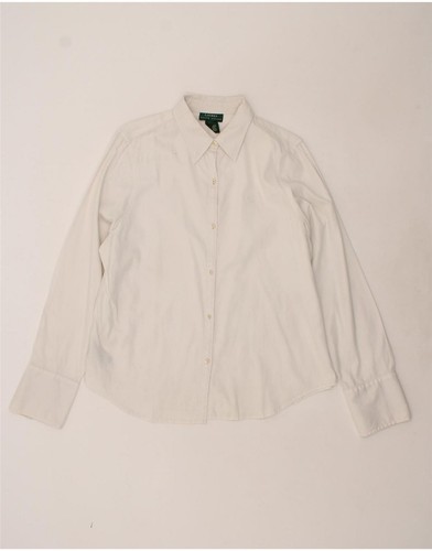RALPH LAUREN Womens Formal Shirt UK 18 XL White Cotton CB62