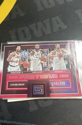 2017-18 Panini Status - Factions LeBron James, Kevin Love, Derrick Rose #8...