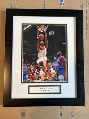 Chris Bosh Miami Heat #1 Matted and Framed Photo with Name Plate NBA Licensed