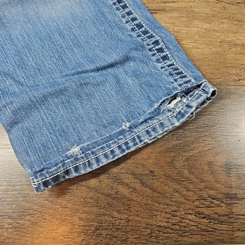 BKE Tyler Jeans Mens 32R x27 Blue Distressed Baggy Denim Faded Whiskered Y2K - Picture 7 of 10