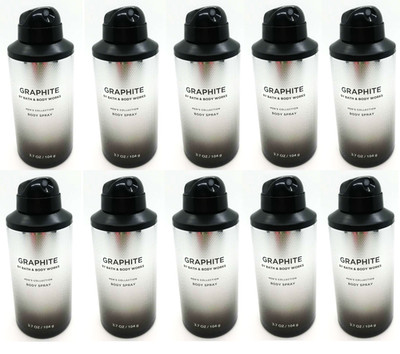10-Pack!!! Bath & Body Works Graphite Body Spray For Men Men's Collection 3.7 oz