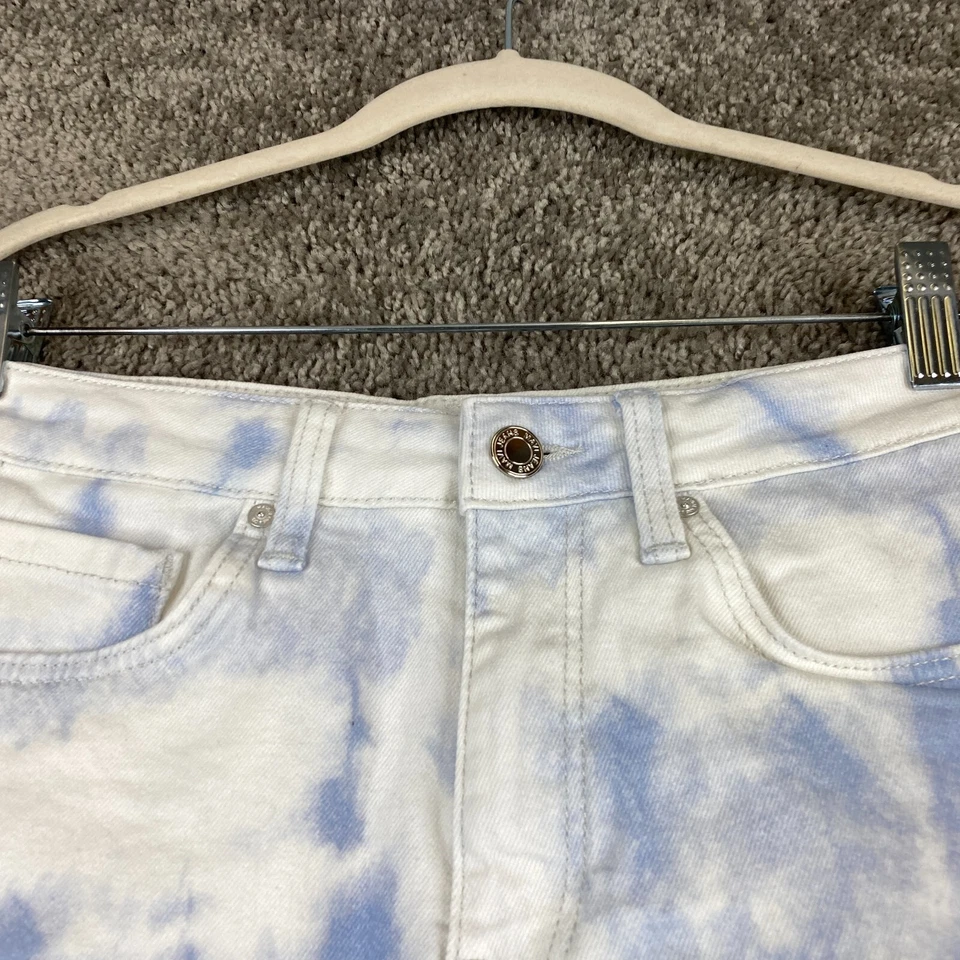 Mavi 牛仔裤牛仔剪裁短裤女式 26 码蓝色中腰酸洗生下摆 — 第 2/4 张图片