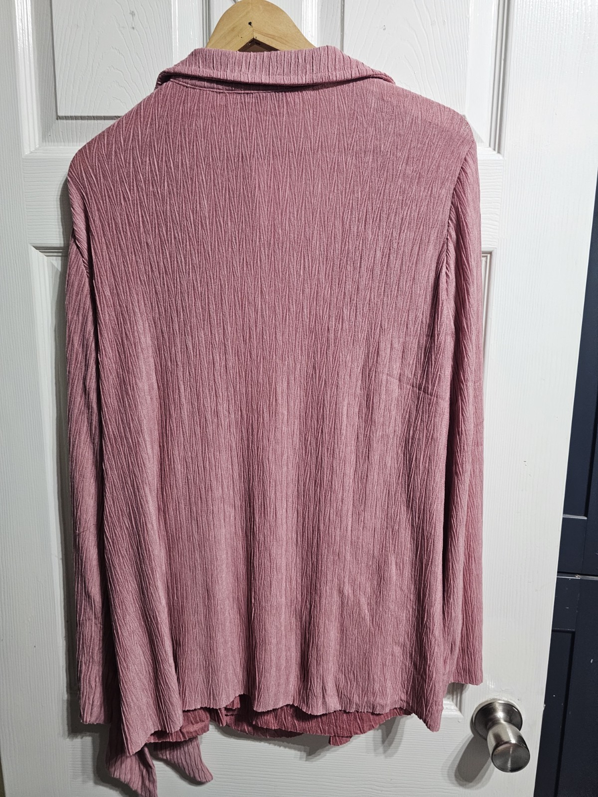 V By Very Curve Blush Pink Wrap Top Collared Long Sleeve Size 22 Bnwt Rrp £28 image 6