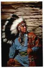 Wisconsin Dells WI Stand Rock Ceremonial Ton Tobee Chickasaw singer postcard