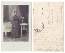 130934 - Giovane donna in studio fotografico - vecchia foto da cartolina