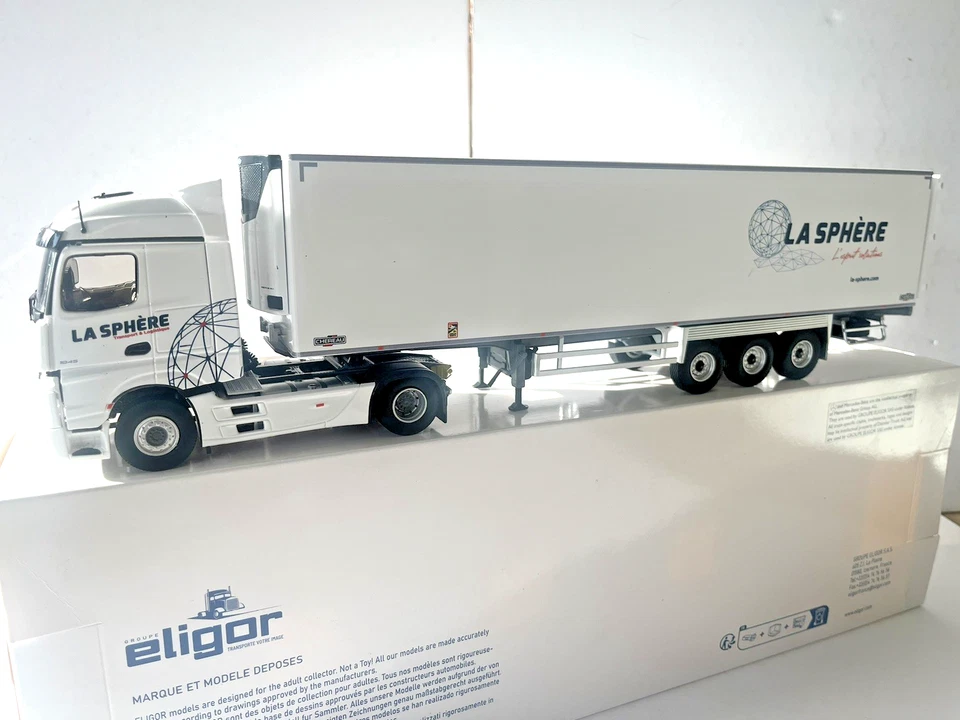 ELIGOR 1/43 CAMION MERCEDES ACTROS 5 STREAMSPACE SEMI FRIGO LA SPERE REF 117965 - Photo 2/4