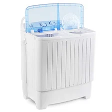 Portable Washing Machine 17.6 Lbs Twin Tub Compact Washer with Washing and Spinn