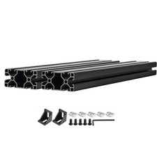 Uimoso 2PCS 4080 Aluminum Extrusion 19.69" 500 mm T-Slot Anodized Linear Rail