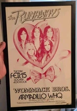 The Runaways Armadillo Concert Poster Joan Jett Lita Ford 70s Punk