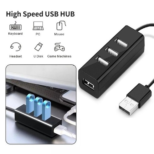4 Port Mini USB 2.0 HUB Multi Splitter Expansion For Desktop PC Laptop Adapter - Picture 4 of 8