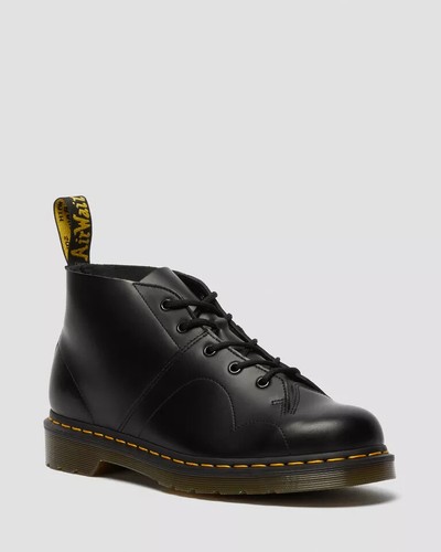 Bottes de singe en cuir lisse Dr. Martens Church neuves tailles américaines 26256001 - Photo 2/8