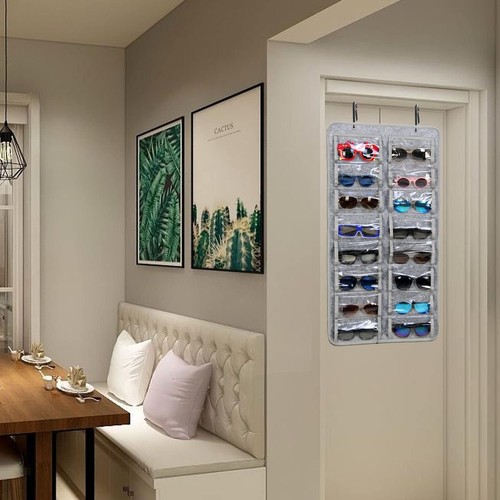 Sunglasses Organizer Hanging Eyeglasses Display Case Rack Storage For Women Men - Picture 2 of 7