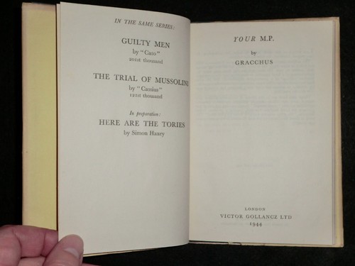 Your M.P. by Gracchus (1944-1st) Vintage Politics, Political Book, Hardback, DJ - Bild 4 von 7