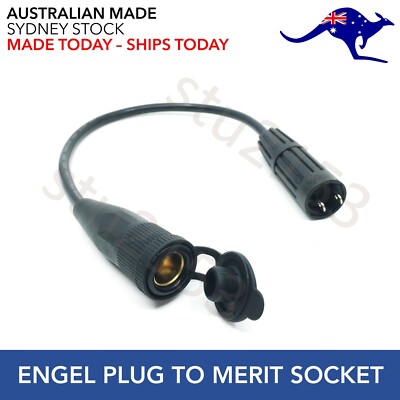 ENGEL Male Connector Plug to Merit Socket Lead Adapter 30cm | eBay ...