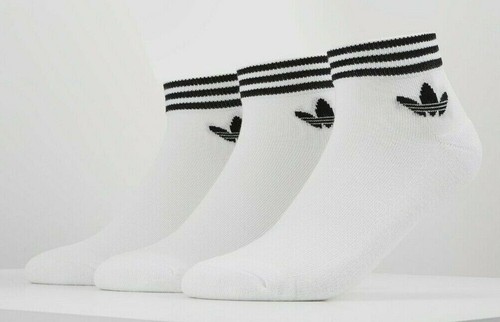 3 Pairs KIDS Adidas Original colour Trefoil Ankle Quarter Sock uk size -1-2  - - Picture 5 of 6