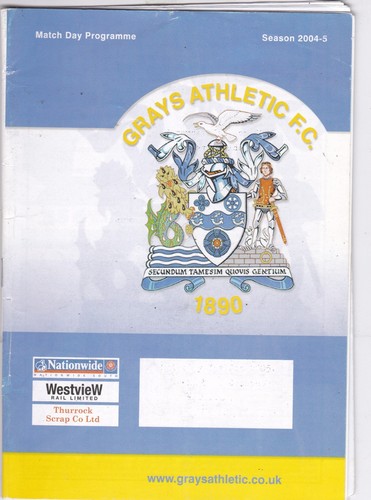 GRAYS ATHLETIC HOME PROGRAMME 2001 TO DATE CHOOSE FROM DROP DOWN MENU 27/12/2024 - Picture 8 of 8