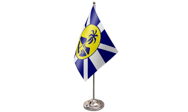 Lord Howe Island Satin Flag with Chrome Base Table Desk Flag Set | eBay