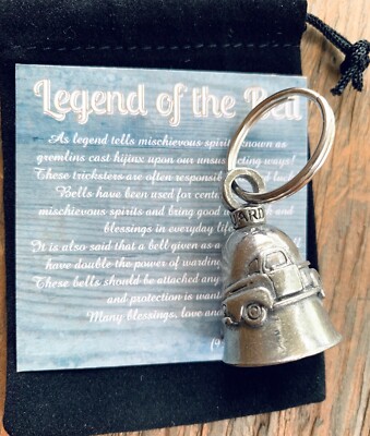 Peace Sign GUARDIAN Bell of Good Luck fortune pet keychain gift peace