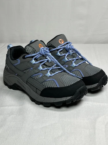 Merrell Unisex Kids Moab 2 MK162953 Gray Lace Up Waterproof Hiking Shoes Size 1M