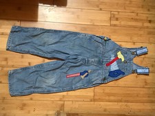 Salopette bambino ricami unici denim vintage anni 90