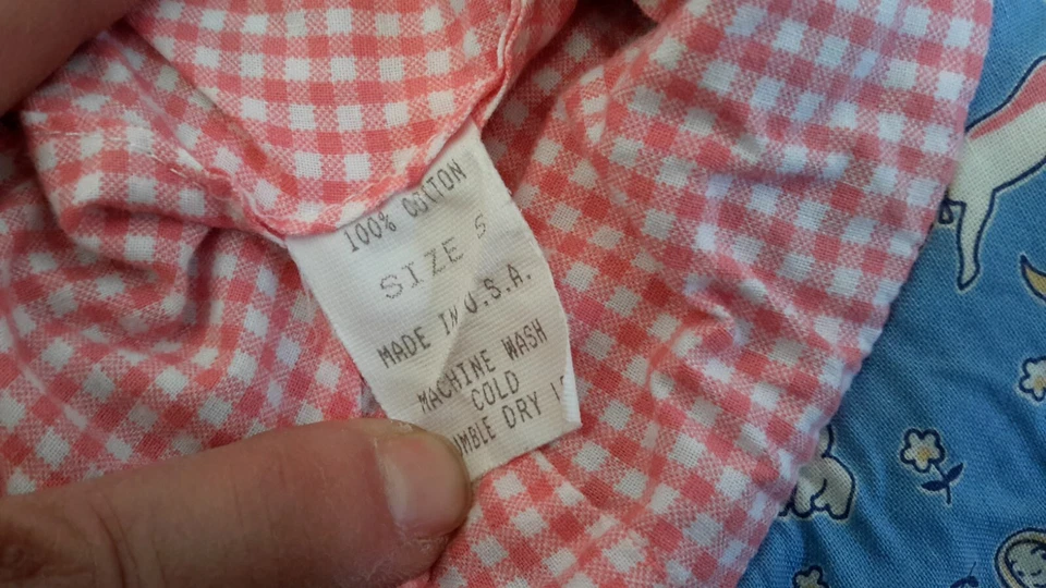 Sombrero para el sol vintage para bebé niño pequeño talla S correa para la barbilla 100 % algodón hecho en EE. UU. Foto 4 de 4