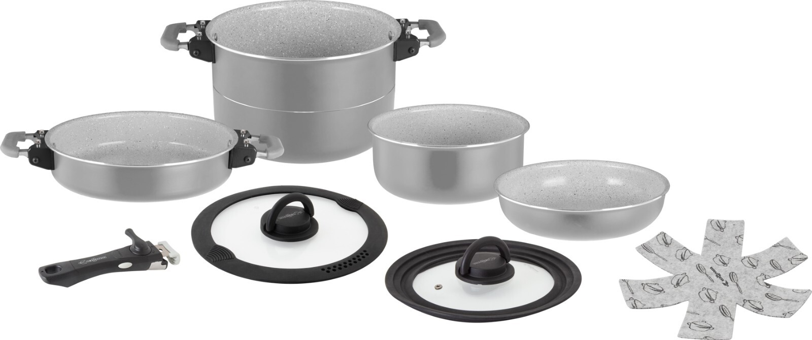 B&Q - Fusion 7+1 22Cm Saucepan Set - Image 2