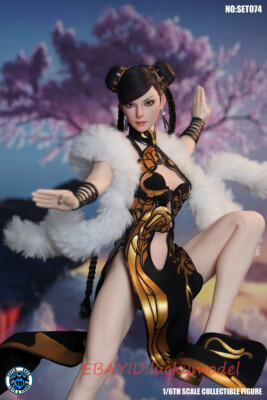SUPER DUCK SET074 1/6 Chunli Kung Fu Goddess Cheongsam Action Figure In Stock
