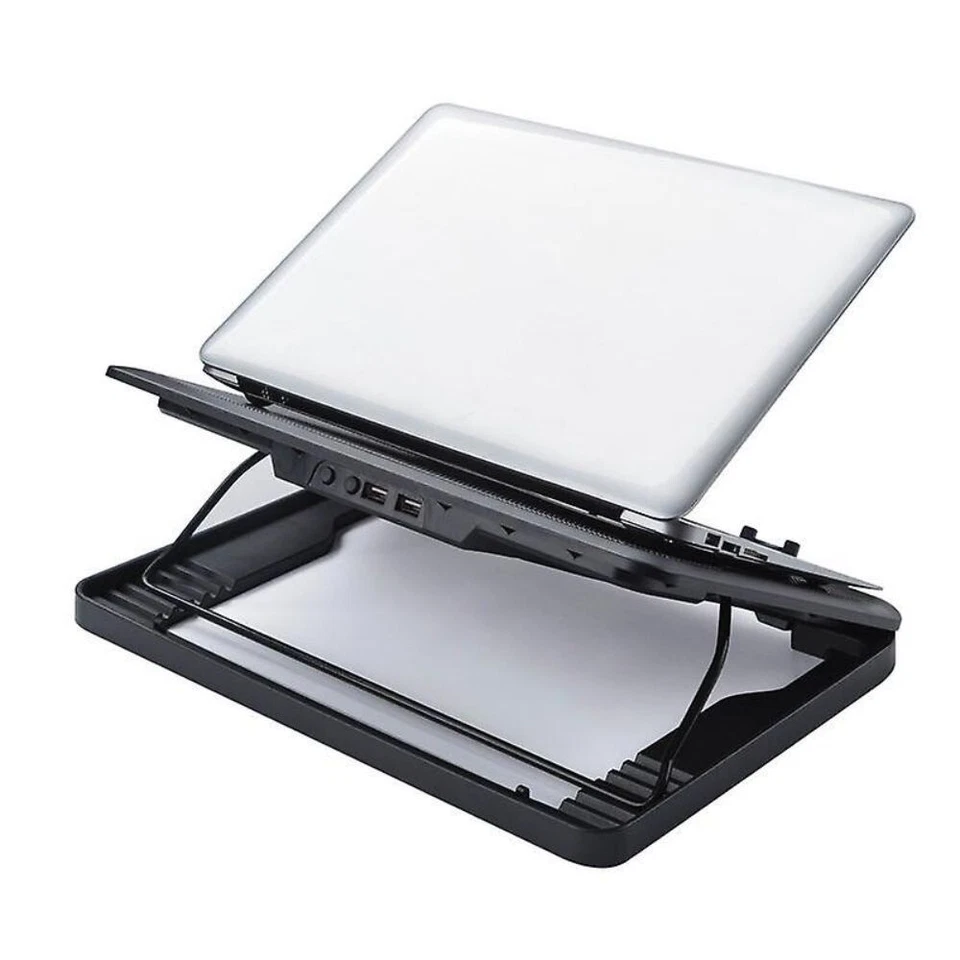 Ultra Quiet 12"-17" Laptop Cooling Cooler Mat Pad Laptop Stand 5 LED Fans NEW - Image 2 of 4