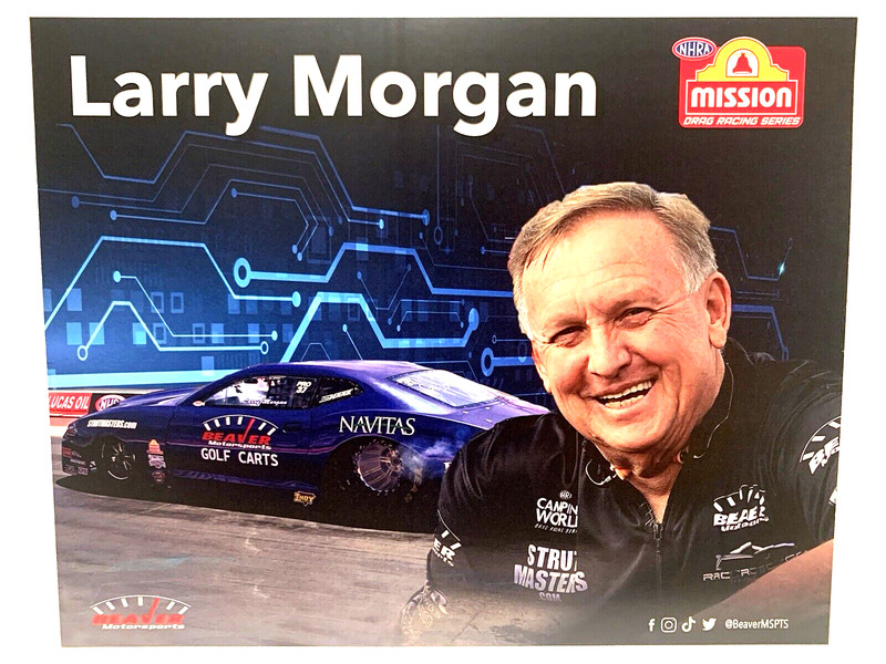2024 LARRY MORGAN BEAVER/NAVITAS INDY NHRA PRO STOCK CAMARO DRAG RACING POSTCARD