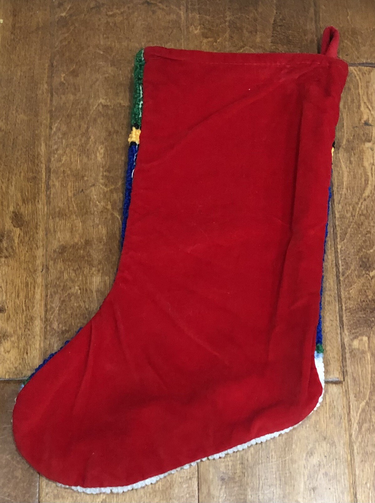 Vintage Latch Hook Christmas Stocking With Snowman 17” eBay