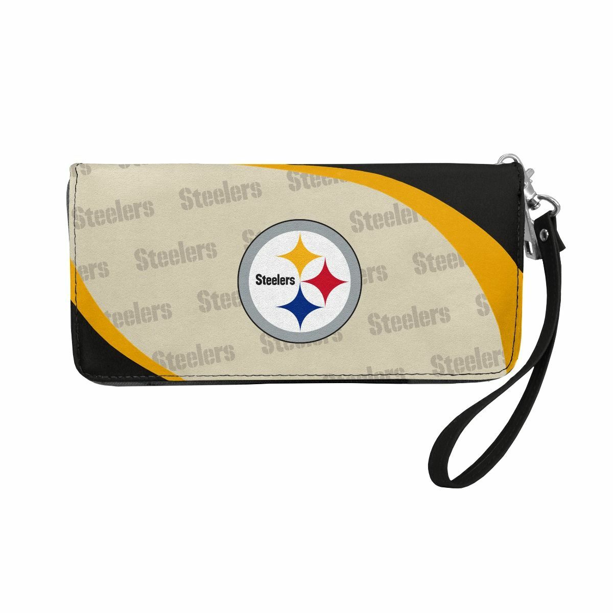 PITTSBURGH STEELERS WOMENS WALLET LADIES WRISTLET ORGANIZER CLUTCH