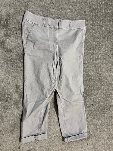 Ann Taylor LOFT Modern Skinny Ankle Hose 4 grau Chino Ankle